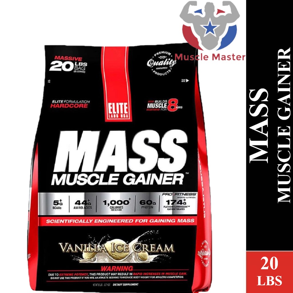 [TẶNG BÌNH] Thực Phẩm Bổ Sung Tăng Cân và Cơ Nạc Elite Labs Mass Muscle Gainer 10lbs
