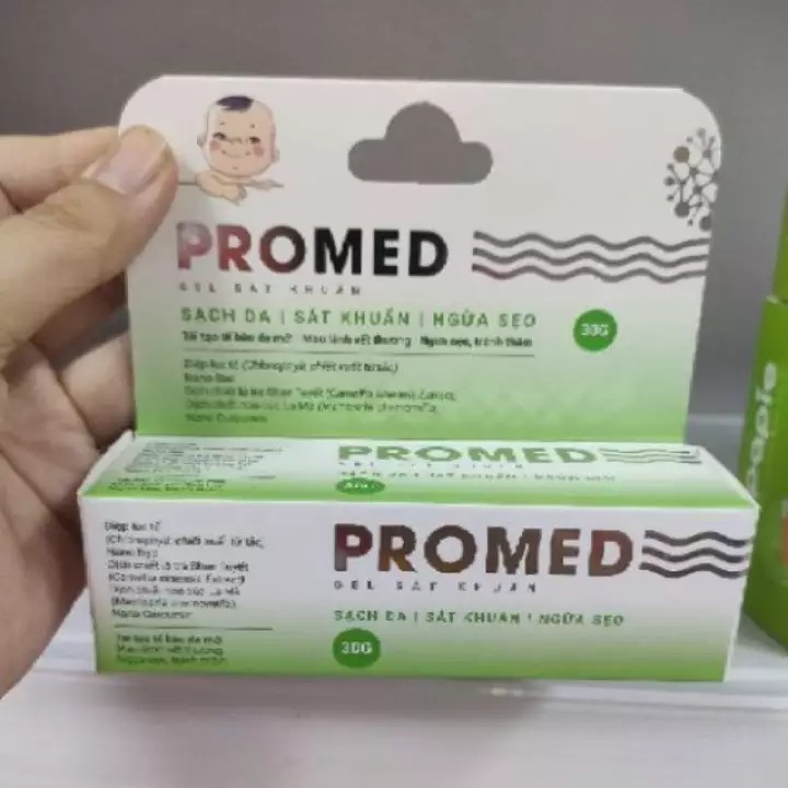 Gel sát khuẩn da ngừa sẹo an toàn cho bé promed tuýp 30g