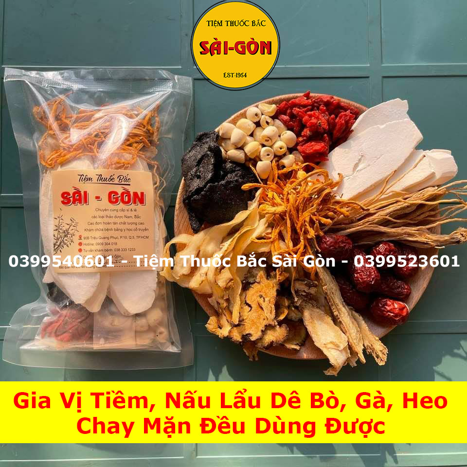 Thang Hầm, Tiềm, Nấu Lẩu Set Đặc Biệt 11 món - Chay Mặn Đều Dùng Được (Bồ khí huyết, tăng sức đề kháng)