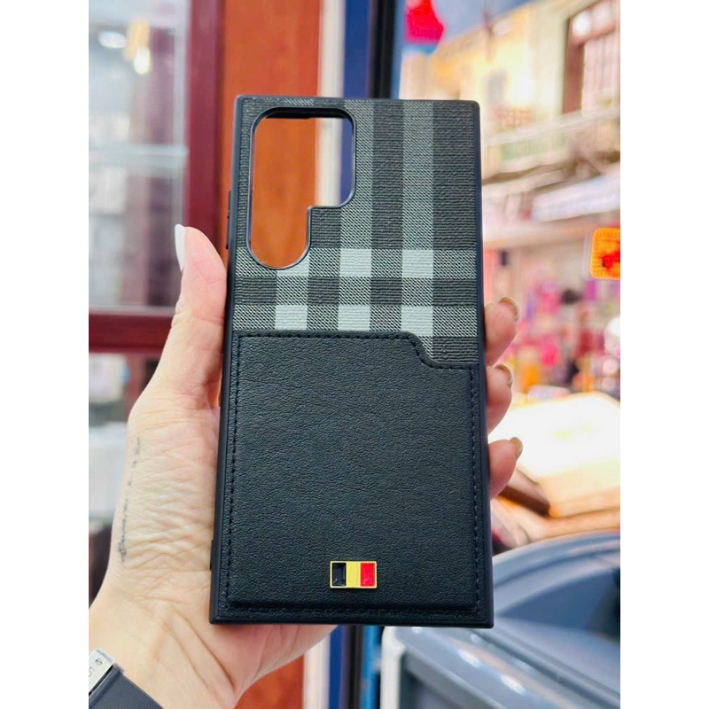 Ốp MENTOR V da cao cấp Ví lưng cài thẻ Samsung S23 Ultra