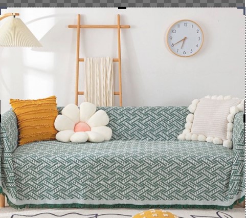 Z04_Phủ sofa/Thảm trải sofa/thảm trải sàn vải Sợi Cotton & Lanh Morandi
