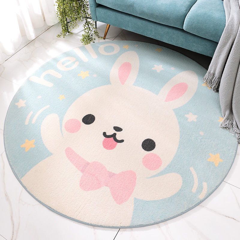 [HCM]Thảm Tròn Lông Cừu Size Lớn 120x120cm Trang Trí Phòng Khách Phòng Ngủ