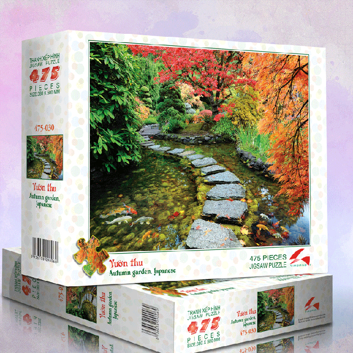 Tranh xếp hình trí tuệ tia sáng jigsaw puzzle 475 mảnh - vườn thu - msp: 475-030