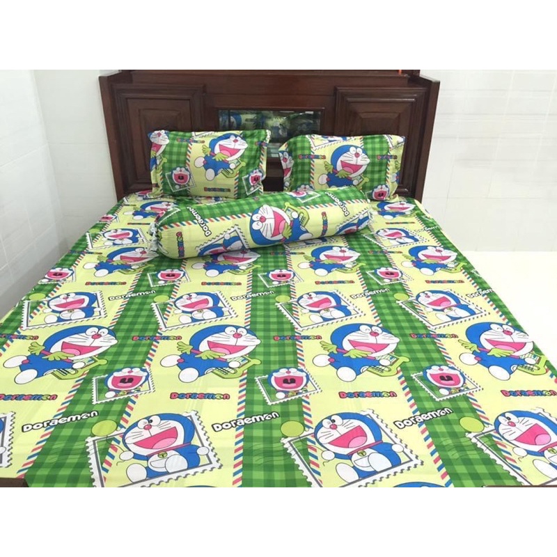 Ga 1m8 x 2m x 10cm thun lạnh hình DOREMON cao cấp (Giao màu ngẫu nhiên)