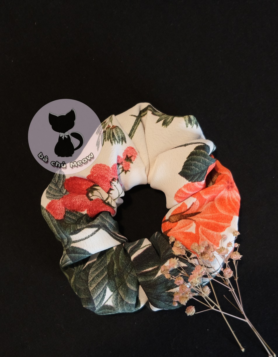 Dây cột tóc - Đồ cột tóc hoa nhí - Scrunchies Vintage