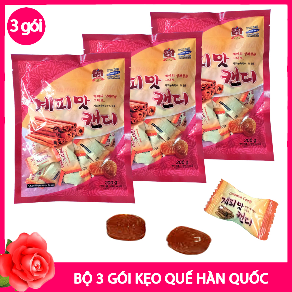[COMBO 10 BỊCH ] KẸO QUẾ CỨNG HÀN QUỐC - Bịch 200G
