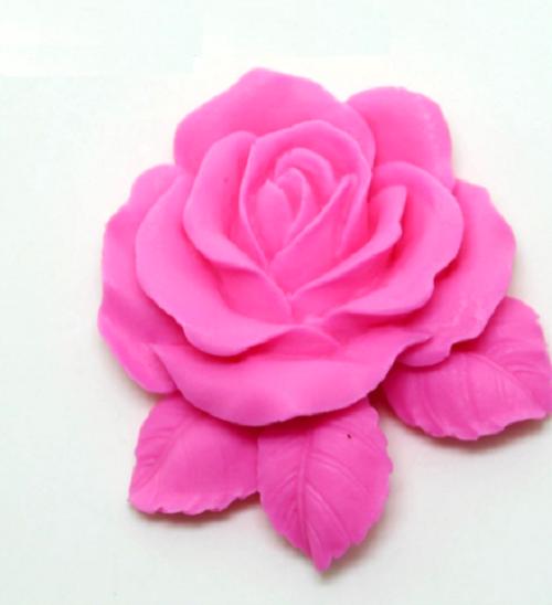 Khuôn silicon làm rau câu làm bánh 4d mẫu hoa hồng trung MS209