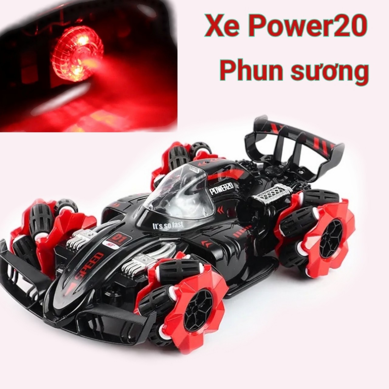 Xe đua điều khiển power20 tốc độ cao phun sương