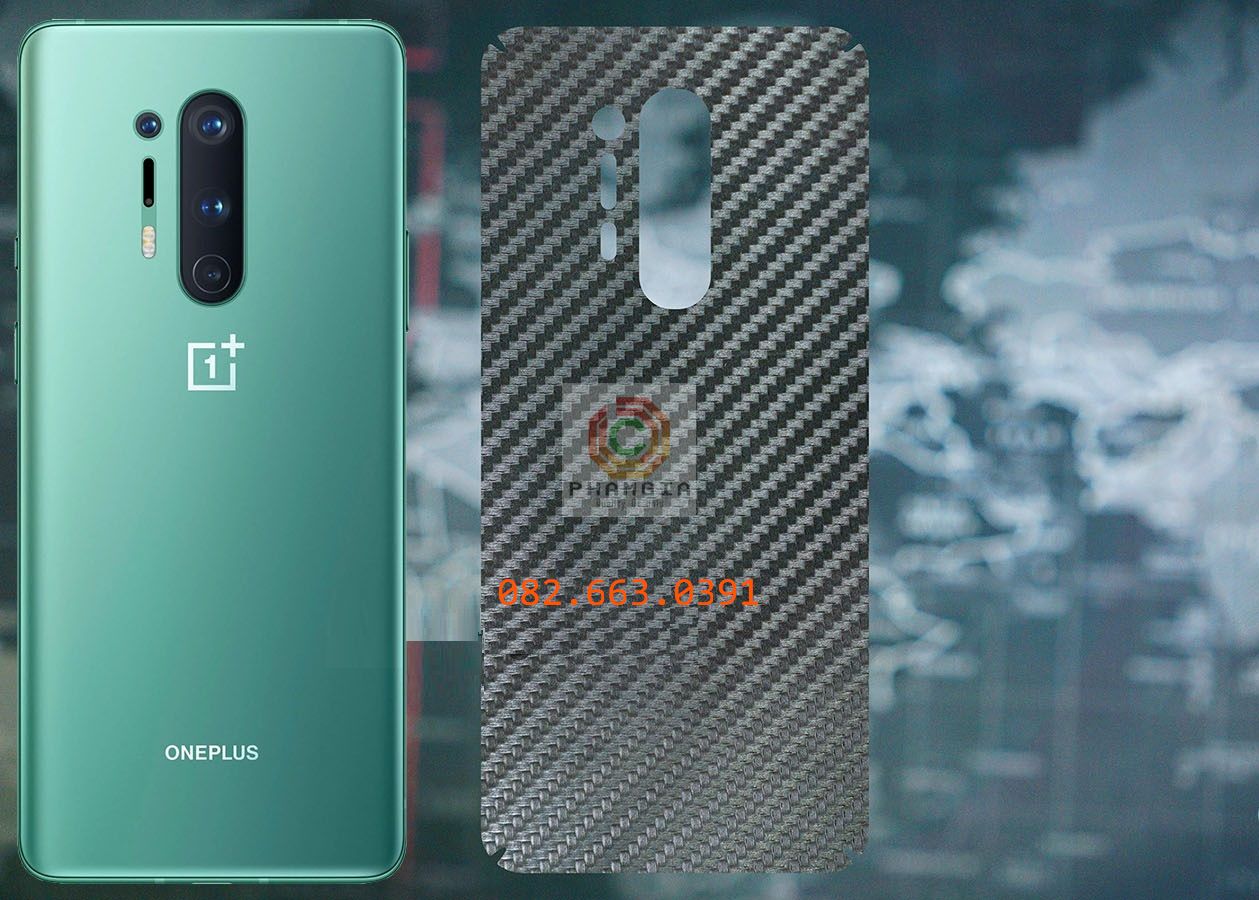 Miếng dán mặt lưng skin carbon Oneplus 8/ 8 pro