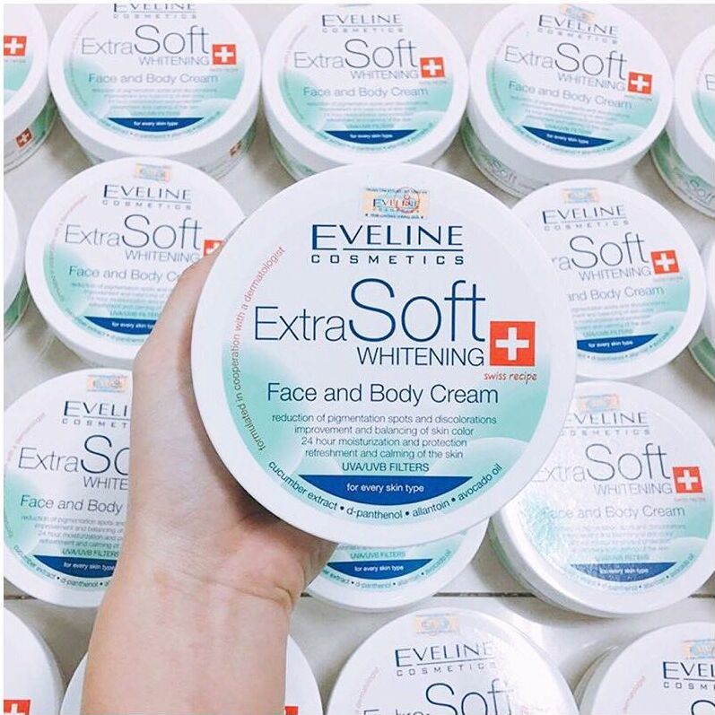 Kem dưỡng trắng da vùng mặt và toàn thân Eveline Extra Soft
