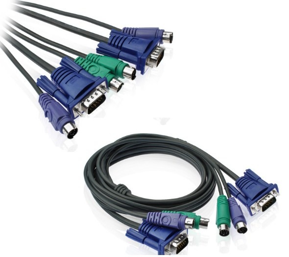 Cáp kvm cổng ps2 dài 1.5m 2 đầu âm dương cáp điều khiển kvm switch cable 3 in 1 ps2 keyboar mouse and vga
