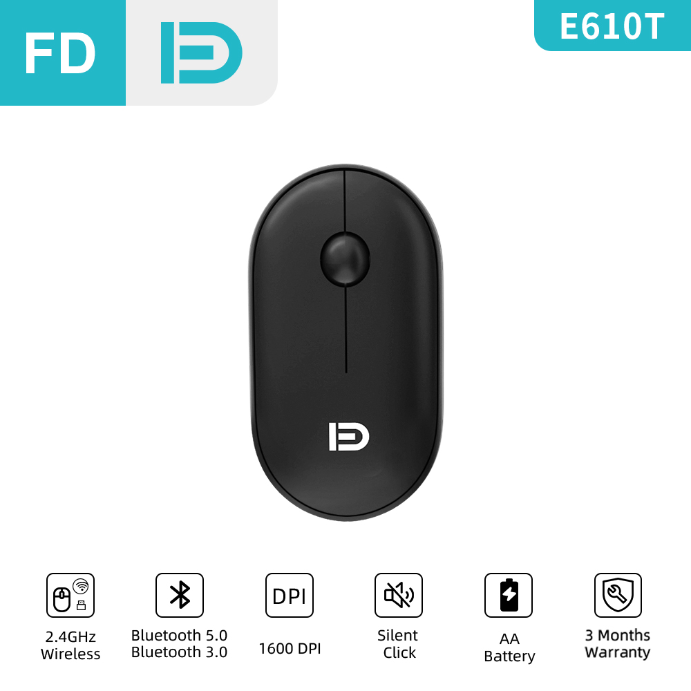 FD E610t Chuột Bluetooth Chuột Không Dây 2.4G Nhấp để tắt tiếng Thích hợp