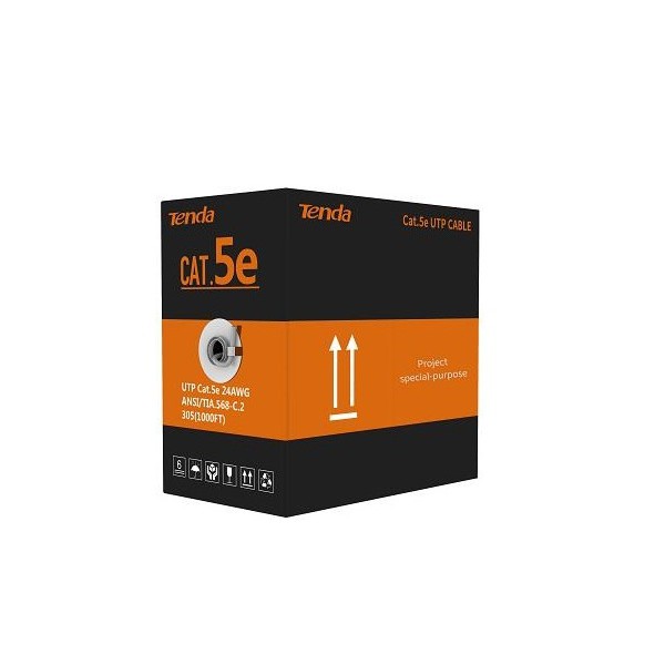 Cuộn dây cáp mạng 100M Cat5 Tenda cực dày tốc độ cao, Hộp dây cáp mạng internet mẫu mới bán chạy