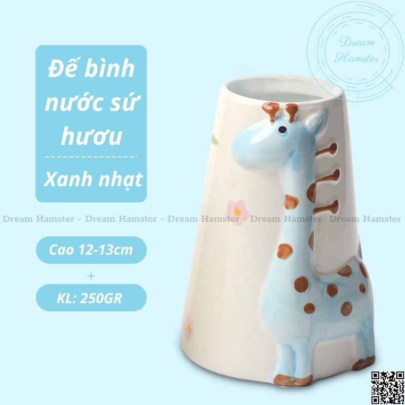 Đế sứ hươu gắn bình nước