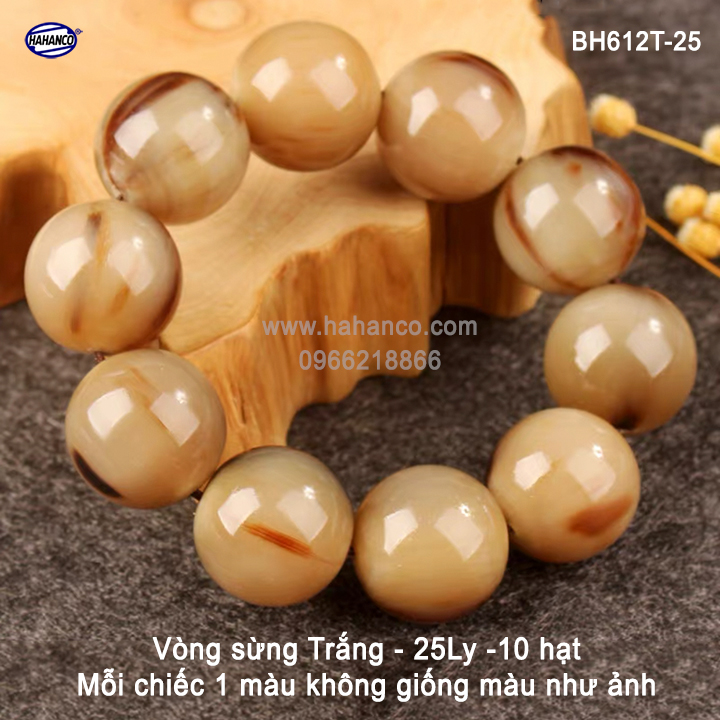 Vòng Sừng bò Châu Phi quý Giúp tâm bạn tĩnh chế ngự nóng nảy -BH612T - Bracelet of Hahanco