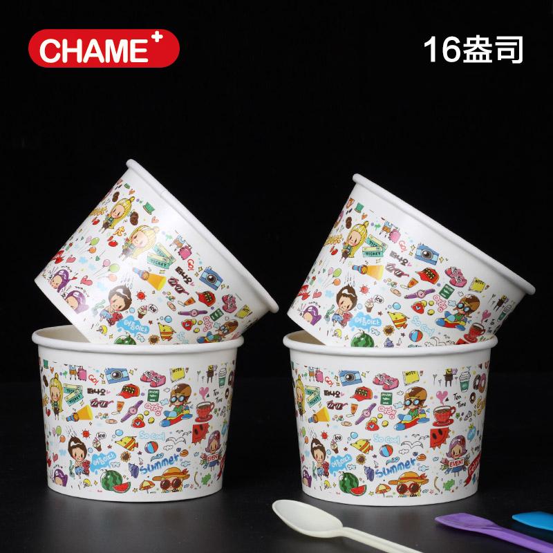 Tạo Ra Một Cốc Giấy 16 Oz Chiên Cốc Sữa Chua Một Lần Kem Cốc Giấy Bát Đựng Đá Bào Xào