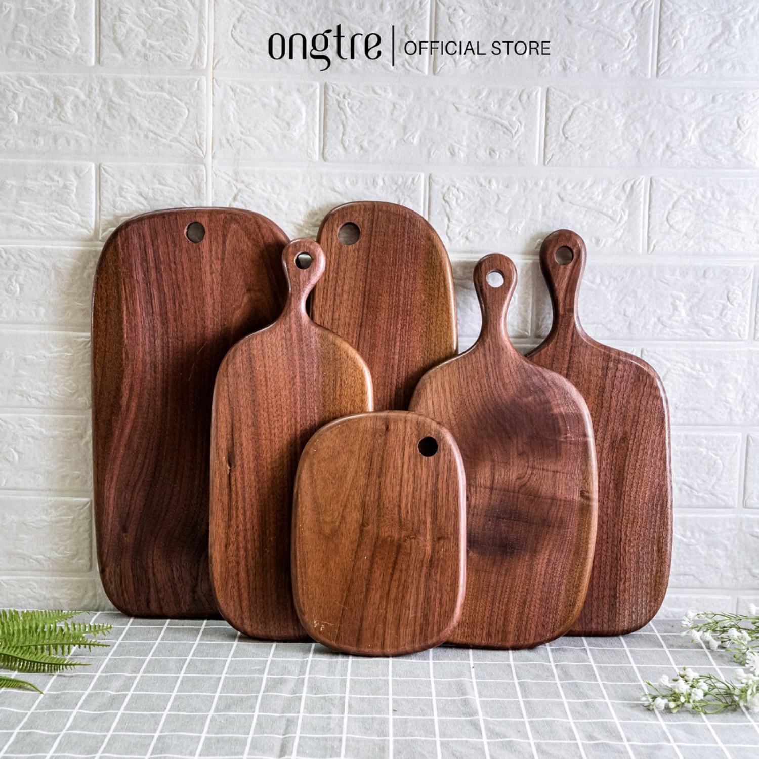Thớt gỗ decor óc chó ONGTRE cao cấp, đa dạng