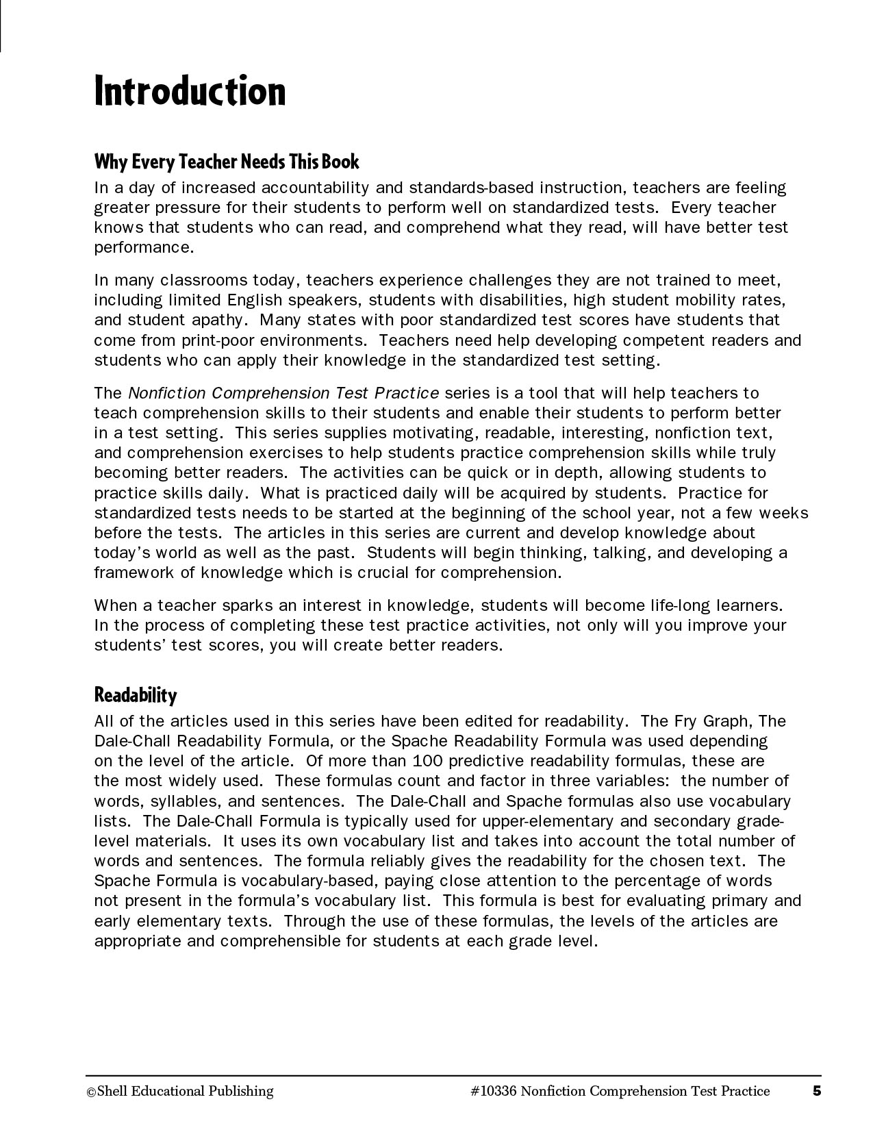 Nonfiction Comprehension Test Practice Level 6 (sách đen trắng) Sách tiếng anh