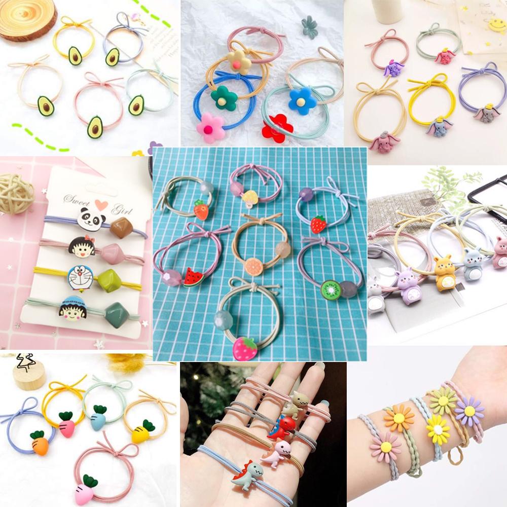 01 Thun (chun) cột (buộc) tóc icon hình ngộ nghĩnh Phụ Kiện 68 (ngẫu nhiên) chất dai bền, co dãn hiệu quả cao