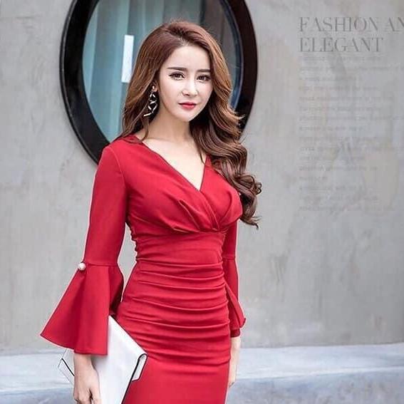 ĐẦM BODY TAY XÒE HMXBD1