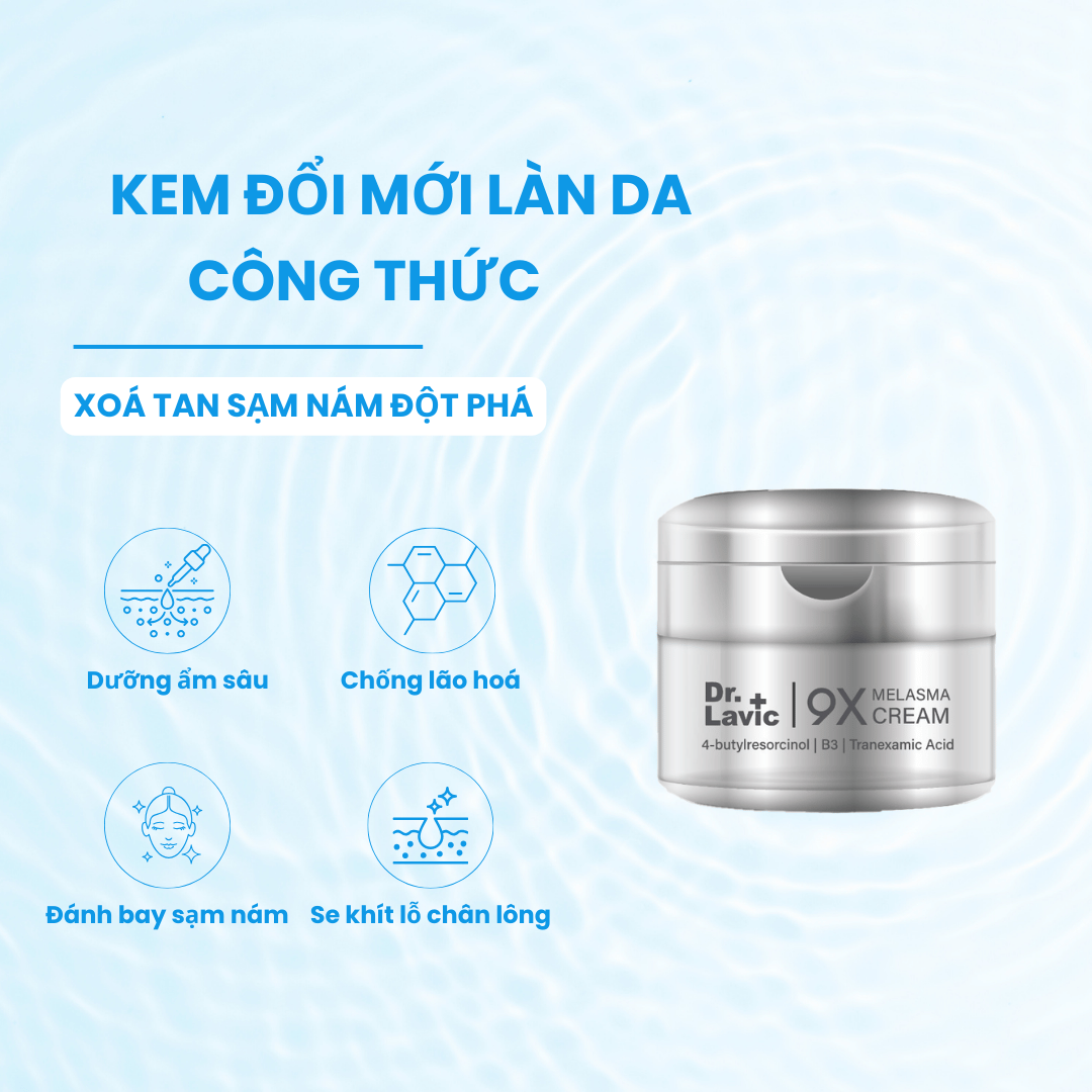 Kem dưỡng trắng mờ nám Dr.Lavic 9x Melasma Cream dưỡng da sáng mịn 30g DR967