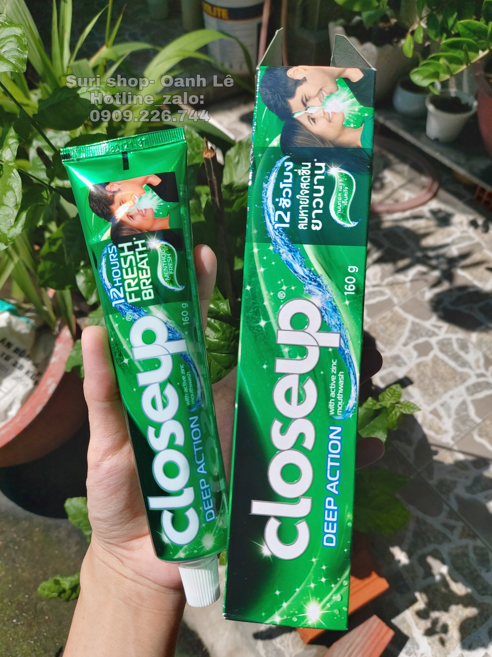 Combo 2 tuýp kem đánh răng Close Up Thái Lan 160gram ( trắng răng, hơi thở thơm mát )