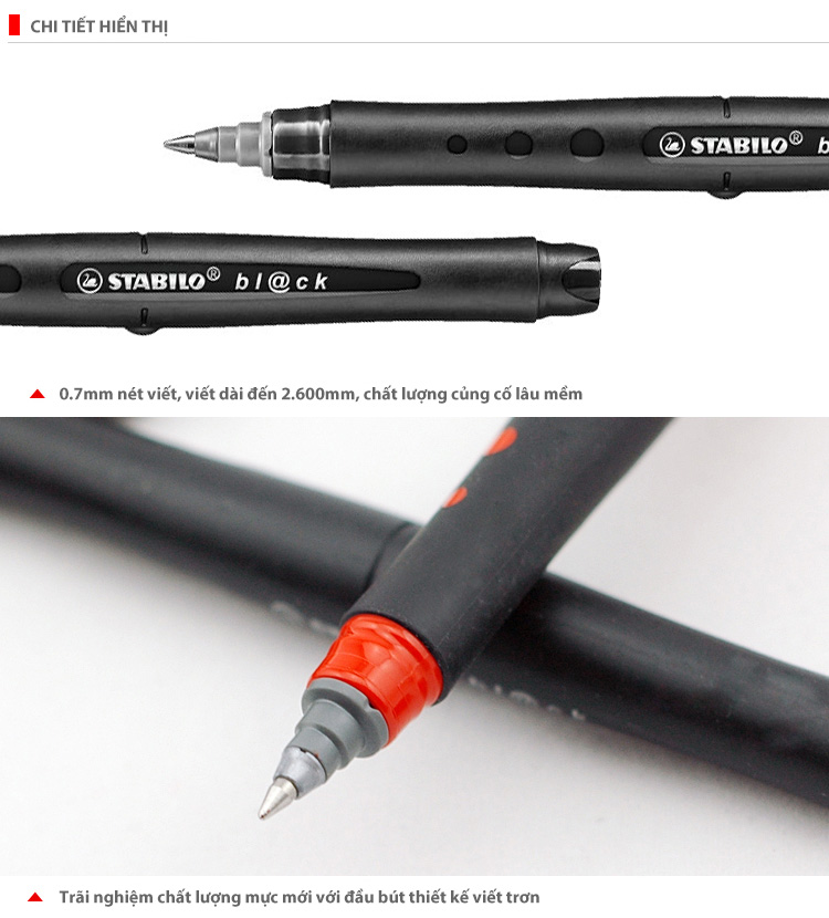 Bộ 2 bút ký STABILO bl@ck M nét 1.0mm BLKM