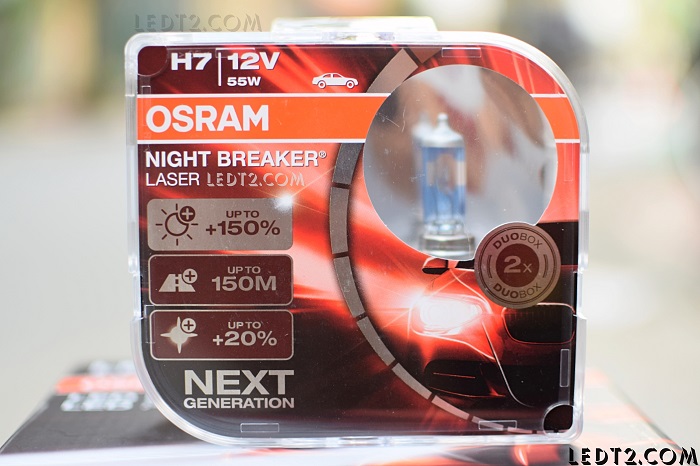 [LEDT2 ISOP] Đèn pha Halogen Osram Night Breaker Laser +150%