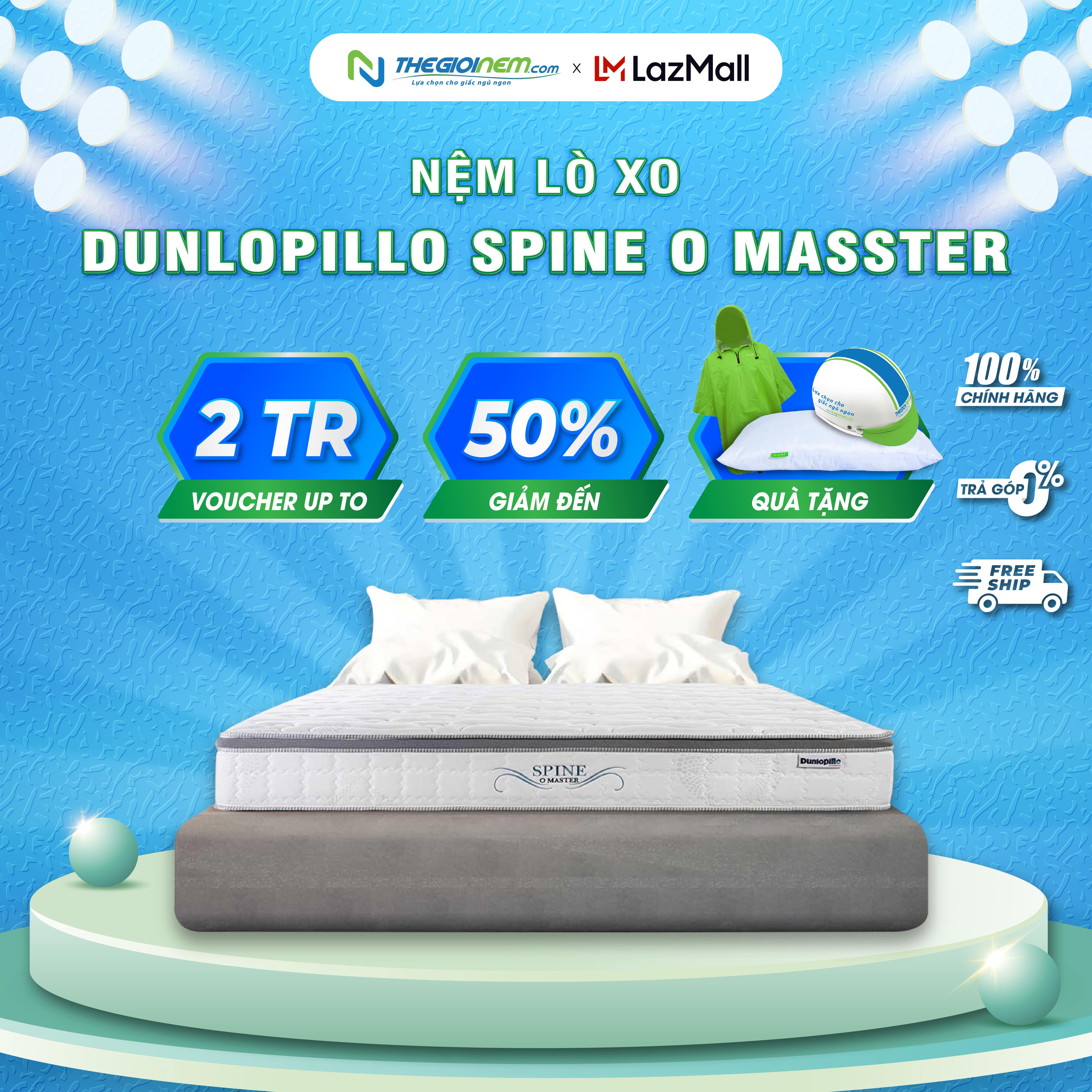 Nệm lò xo Dunlopillo Spine O Master - độ cao 26cm.