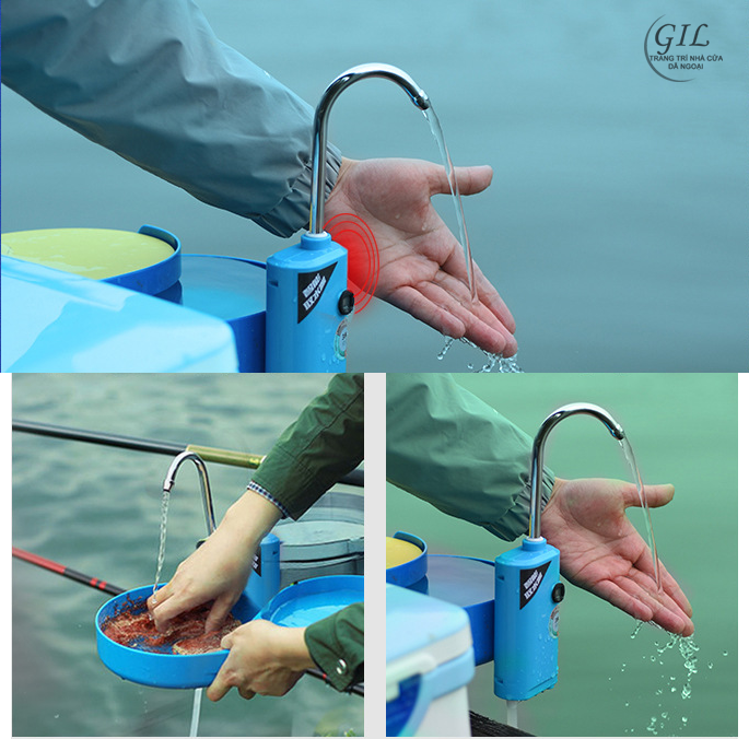 máy bơm nước rửa tay câu cá - máy tạo oxy