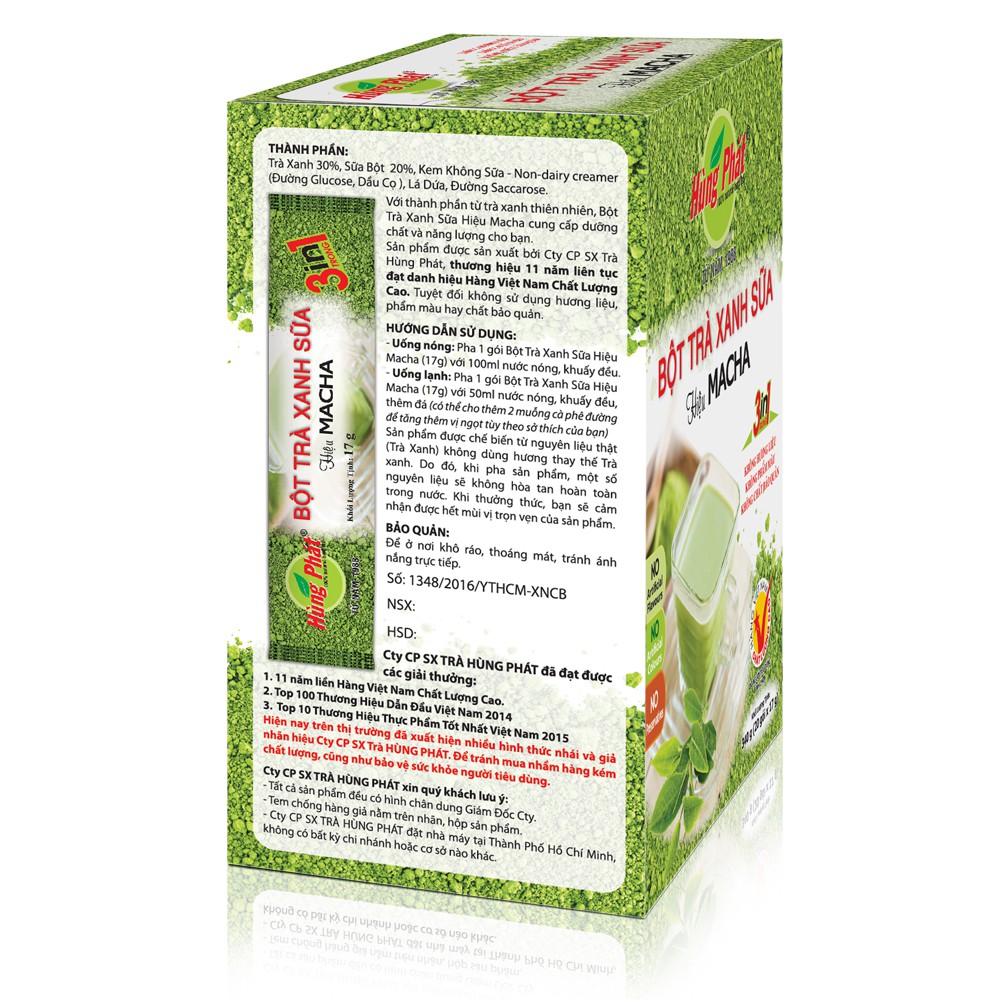 BỘT TRÀ XANH SỮA Hiệu Macha (TRÀ XANH SỮA) -  Trà Hùng Phát