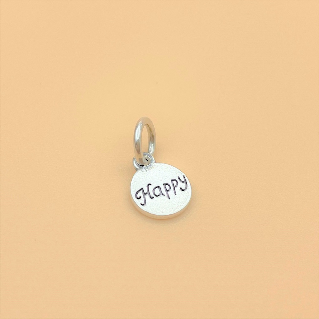 Charm bạc móc treo chữ happy cỡ nhỏ - charm bạc 925 - mã cb485