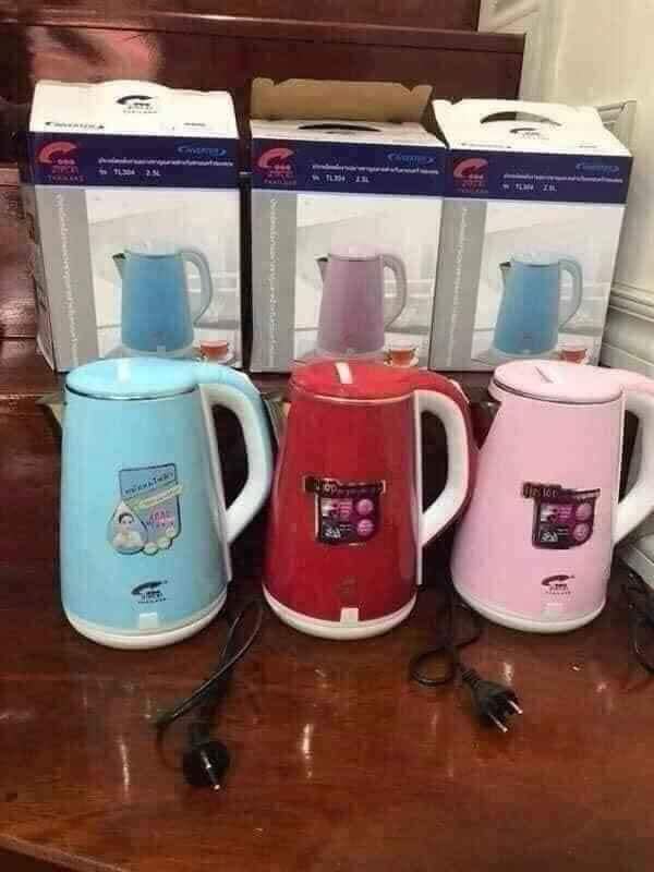 Ấm siêu tốc màu 2 lớp 304
