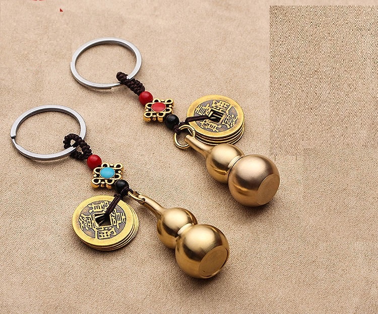 Hồ lô đồng phong thủy móc chìa khóa xe