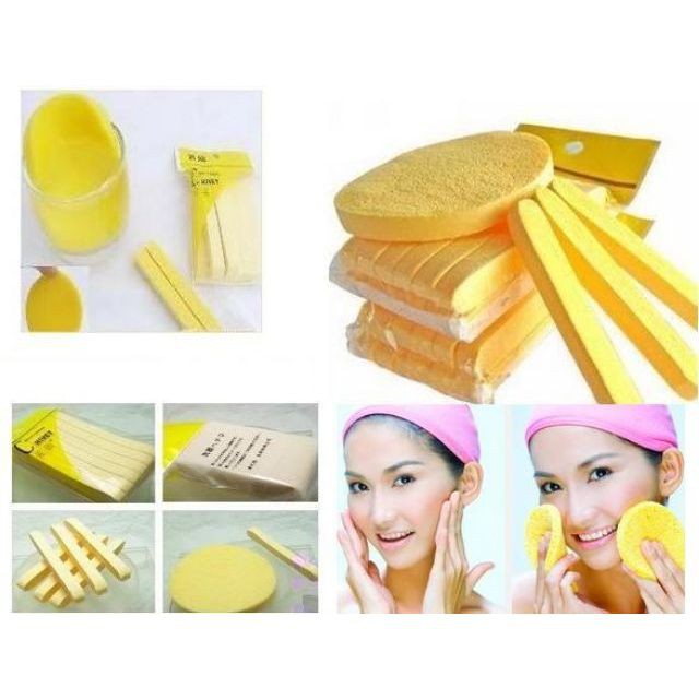 Bọt Biển Rửa Mặt - Bông Nở Rửa Mặt (Gói 12 Miếng)