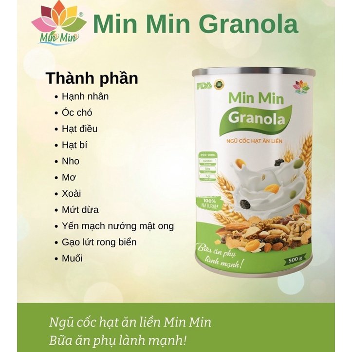 Min Min Granola_Ngũ cốc hạt Min Min Granola_500gr