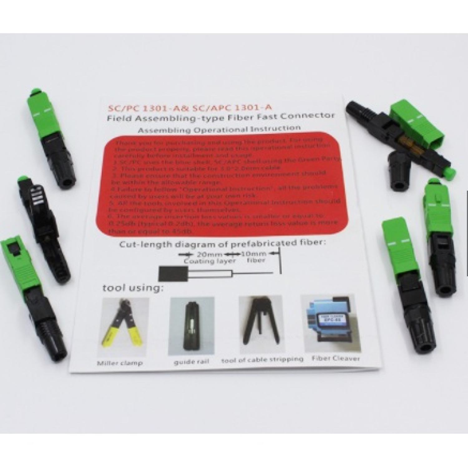 10 Đầu nối cáp quang nhanh Fast Connect SC/APC