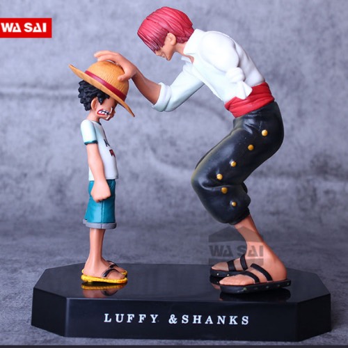 Mô hình Luffy và Shanks tóc đỏ - One Piece - No Box