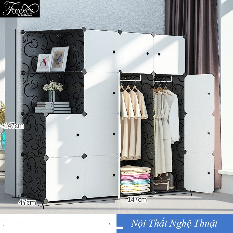[HCM]Tủ Nhựa Ghép 16 Ngăn-14N2X
