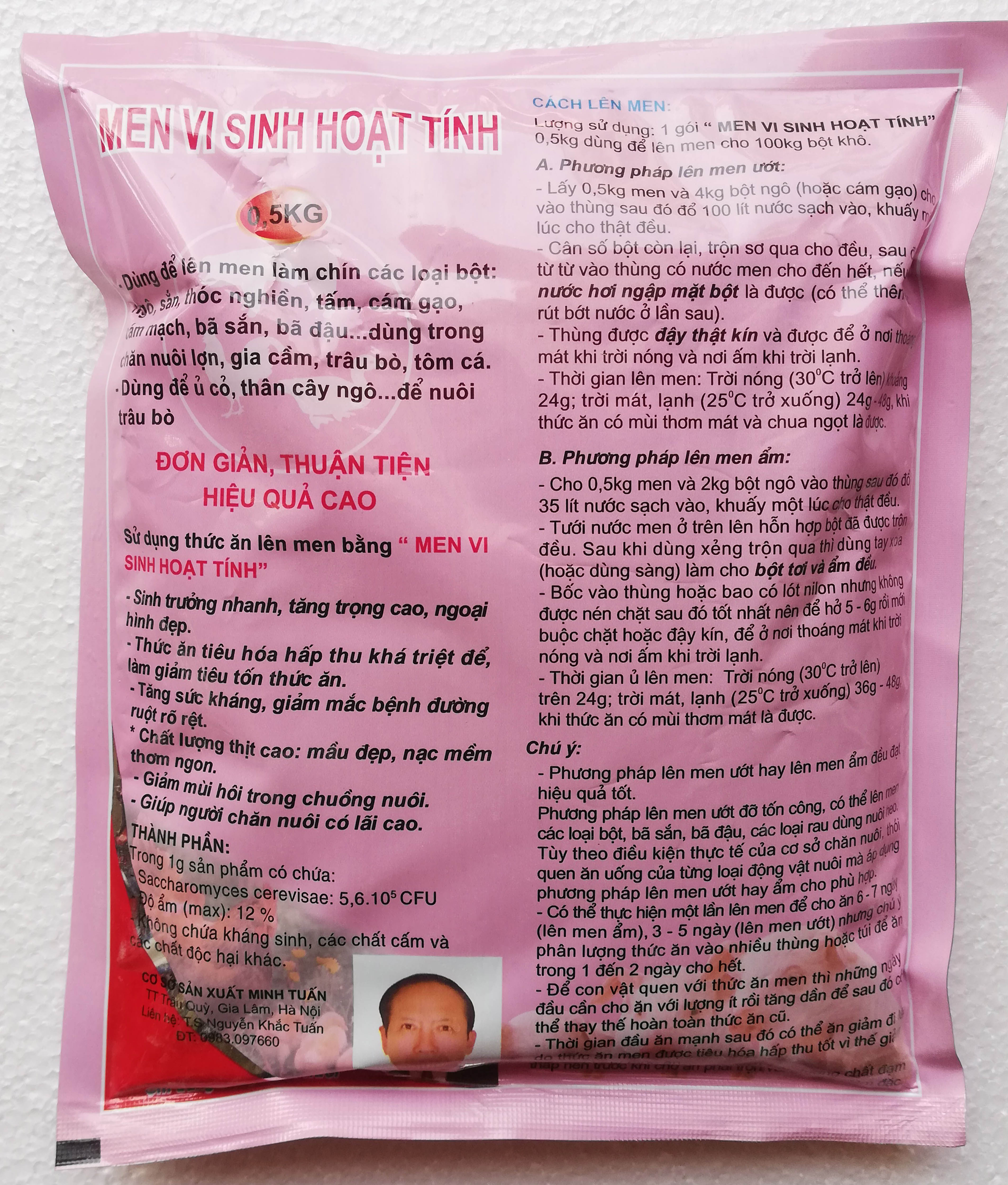 2 gói Men ủ vi sinh hoạt tính 500g