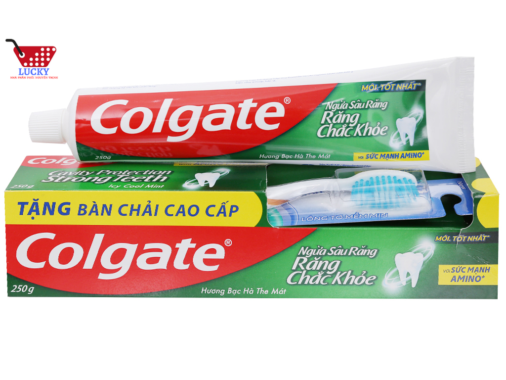 [HCM]Kem đánh răng Colgate 225g-Ngừa sâu răng chắc khoẻ-Tặng Bàn Chải Cao Cấp