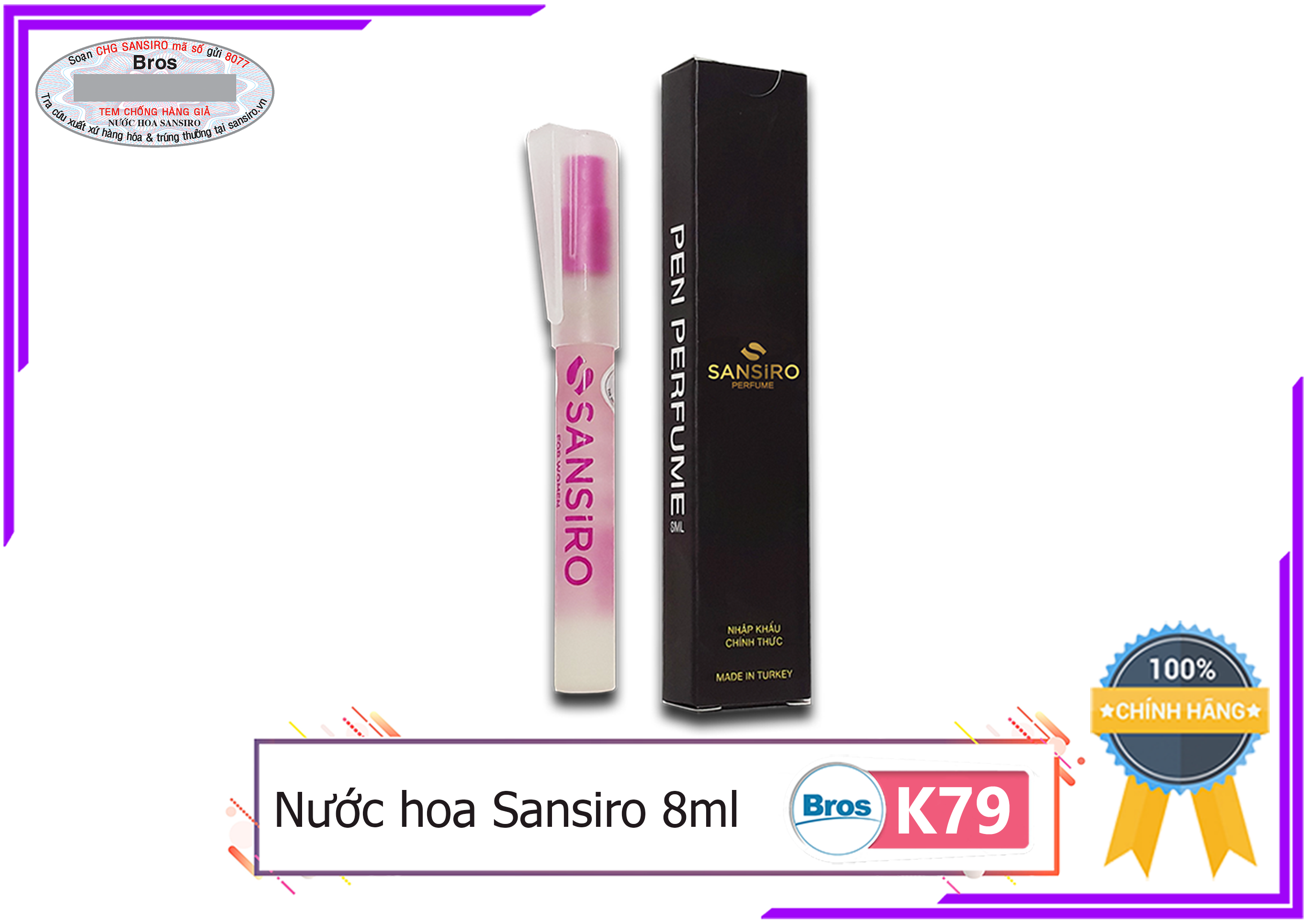 Combo 5 chai nước hoa Sansiro K79 nữ