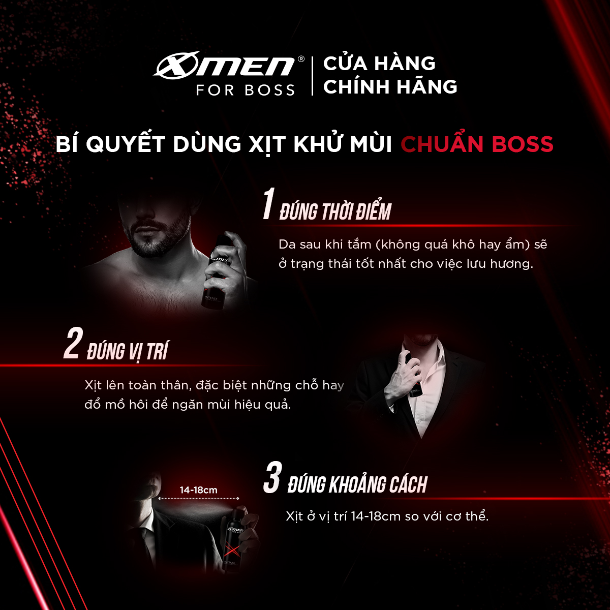Combo 2 chai Xịt khử mùi X-Men for Boss Intense 150ml