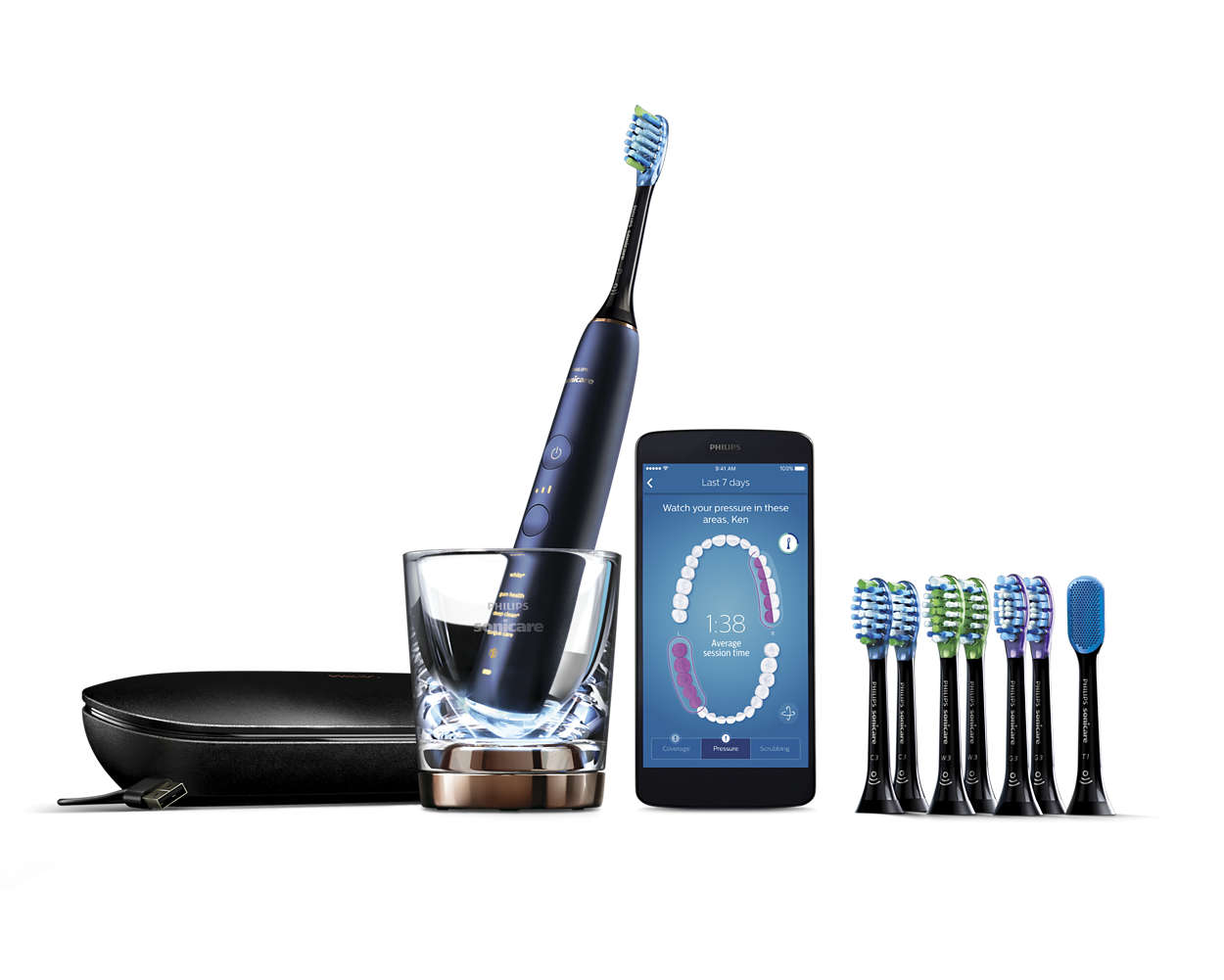 [Trả góp 0%]Bàn chải đánh răng thông minh Philips Sonicare DiamondClean Smart 9700