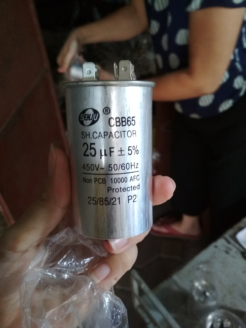 Tụ đứng 25m - 450v