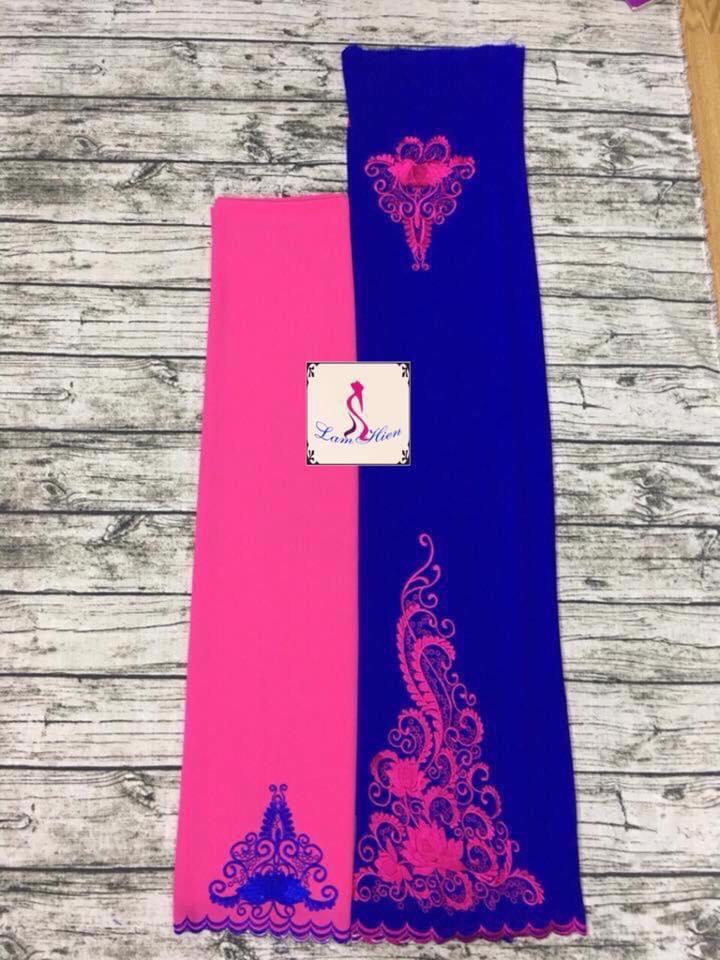 Vải áo dài thêu chân (230k giảm còn 159k/áo. to 169k) LH23