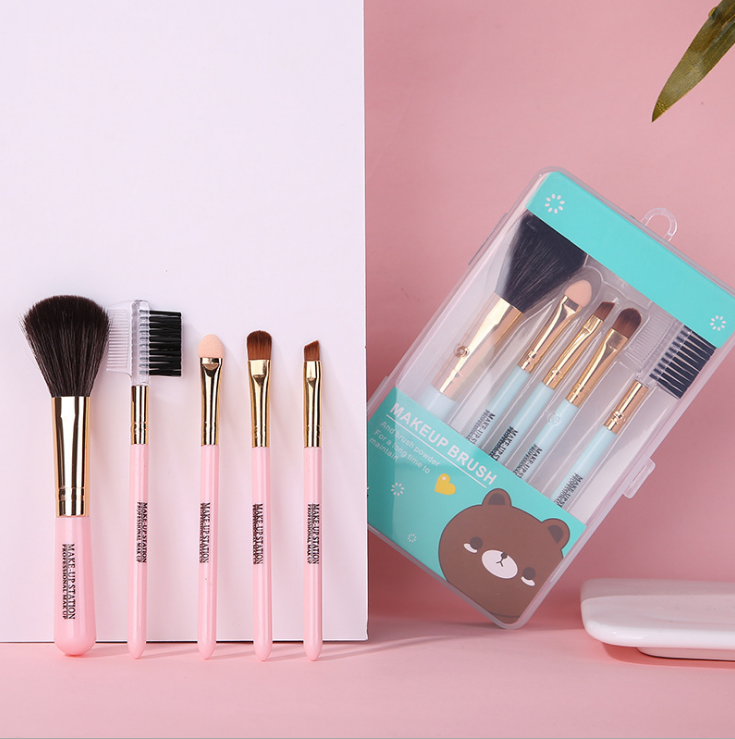 Makeup Brush sets personalized 5 dish (multi-color) blush Brush eyeshadow brush medium and small paint brush lipstick brush comb eyelash and eyebrow brush applicator canopy eyeshadow [suit makeup tools makeup brush makeup brushes Brush Foundation]