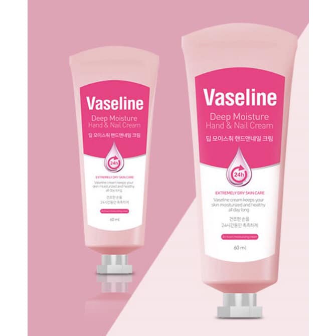 Kem tay dưỡng ẩm làm khoẻ móng Vaseline 24h Deep Moisture Hand & Nail Cream 60ml