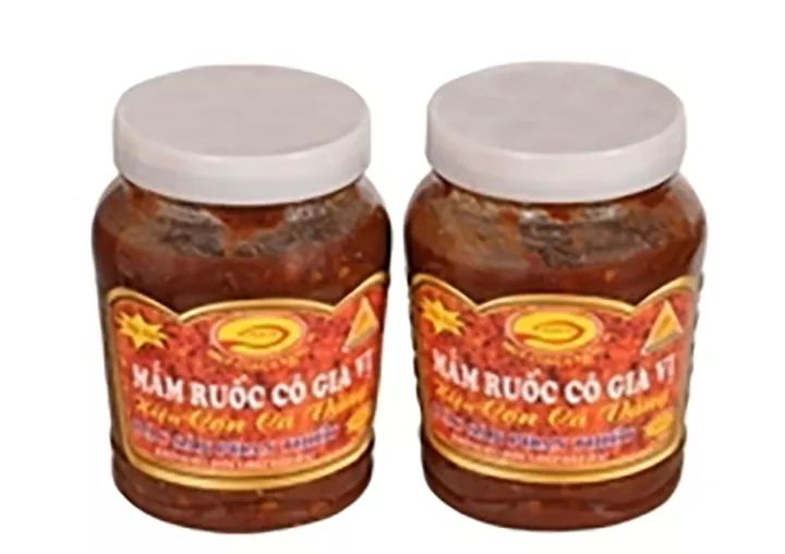 Mắm ruốc có gia vị pt fisaco - hiệu con cá vàng - hủ 370gr