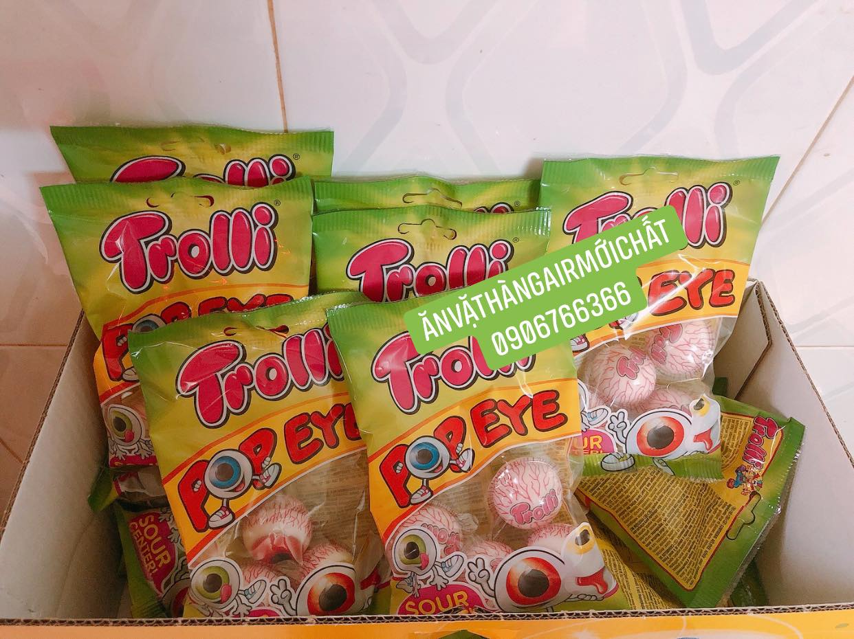 [HÀNG ĐẸP 05/2026]Kẹo Dẻo Con Mắt Trolli Glotzer Đức Viên 4 Con - 8 Con